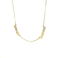 Double Name Necklace Bold Font
