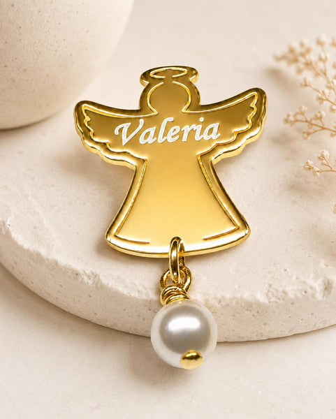 Pin Angel con Nombre Engrabado