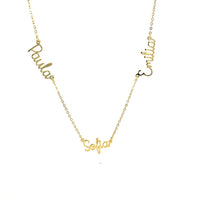 Double Name Necklace Script Font