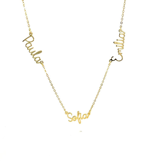 Double Name Necklace Script Font