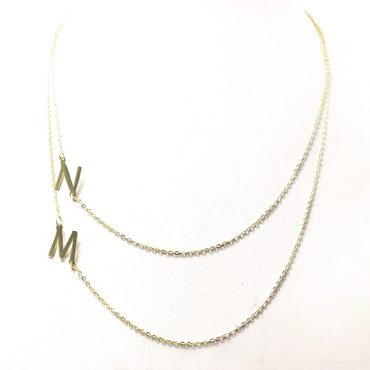 Layered Double Initial Necklace