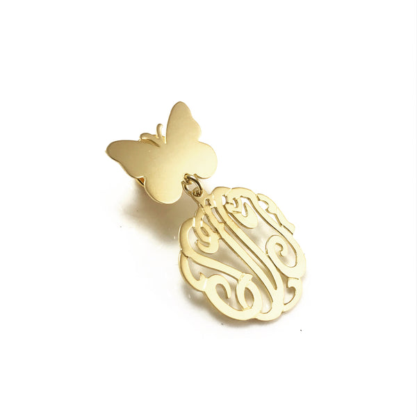 Butterfly Baby Monogram Pin